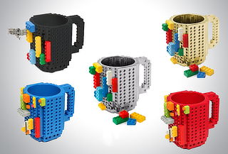 Taza Build-on con diseño de bloques Lego 30%