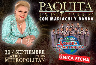 Paquita la del Barrio y La Sonora Santanera + Copa Paquita la del Barrio y La Sonora Santanera + Copa