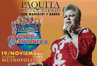 Paquita la del Barrio y La Sonora Santanera + Copa Paquita la del Barrio y La Sonora Santanera + Copa