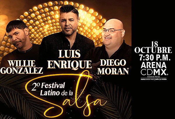 2° Festival Latino de la Salsa en Arena CDMX 18 Octubre 