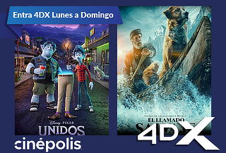 Cinépolis: Entrada Sala 4DX de Lunes a Domingo