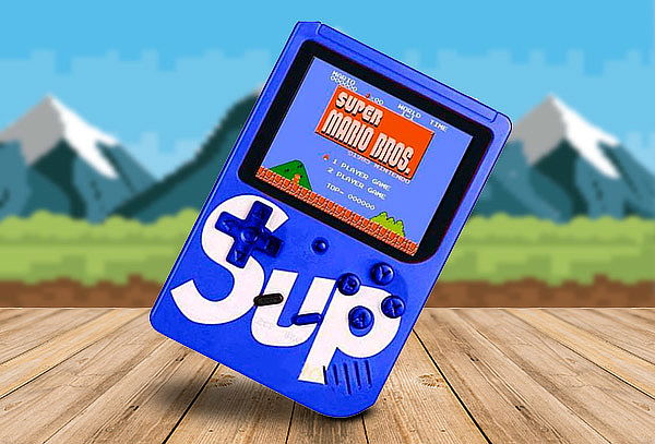 Consola Sup azul mas de 400 juegos retro en Español