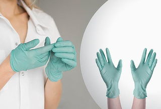 Pack de 100 Guantes de vinilo Aloetouch con aloe vera Pack de 100 Guantes de vinilo Aloetouch con aloe vera