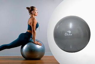 Pelota Duxx para yoga o pilates 75 cm gris