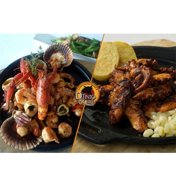 D´Tinto & Bife en Pareja 46% Paga S/59.00 en vez de S/110.00 por Parrilla Pacífico para 2 personas frente al mar en D´Tinto & Bife Resto Bar.
