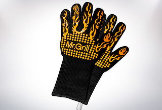 Mr. Grill - Guantes Parrilleros de Fuego Amarillos