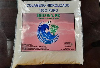 Colageno Hidrolizado100% puro. 1kg  + Dos frascos y mucho +