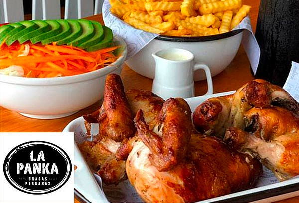 1 Pollo Entero a la Brasa + Papas + Ensalada + Litro Chicha