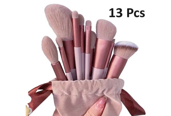 Juego Brochas 13 Piezas Maquillaje +Estuche  + Envío Gratis