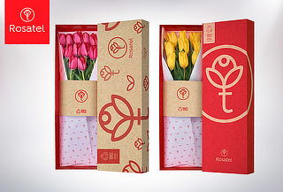 Caja 3R Natural Rosatel con 12, 9 o 6 Tulipanes