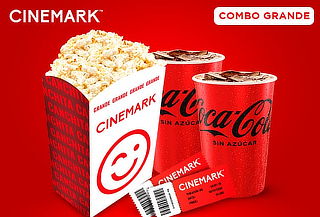 ¡Cinemark! Combo Grande para 2: Pop Grande + 2 Entradas 2D 