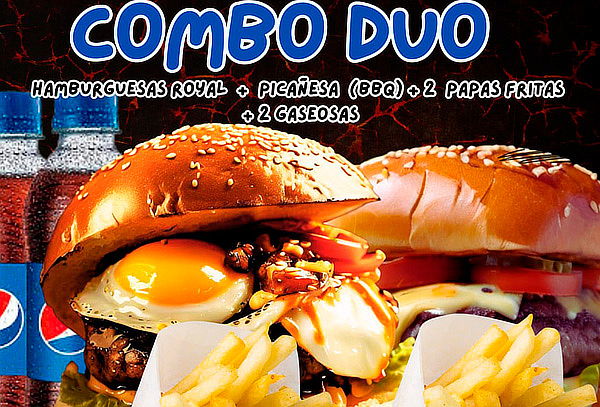 Hamburguesas Artesanales + Papas + Gaseosa Para Uno o Dos
