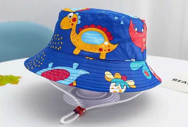 Sombrero Bucket hat Dino 50cm Para Niños