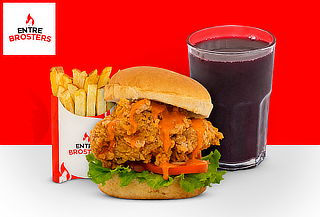 Combo Broster a Elección + Papas + Bebida en Entre Brosters