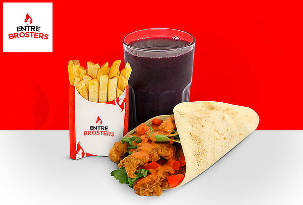 Combo Broster a Elección + Papas + Bebida en Entre Brosters
