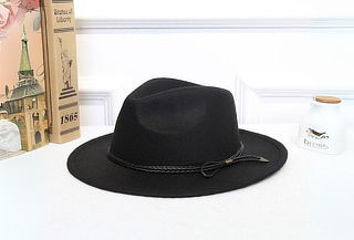 Sombrero Vaquero Unisex de Pana  Negro 