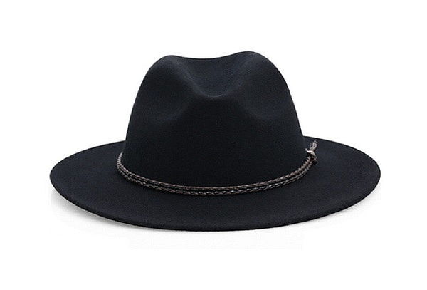 Sombrero Vaquero Unisex de Pana  Negro 