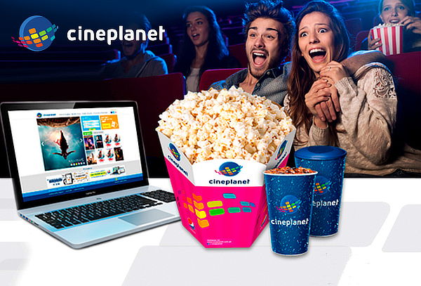 Cineplanet: 2 Entradas + Combo Gigante para 2 Todos los Días