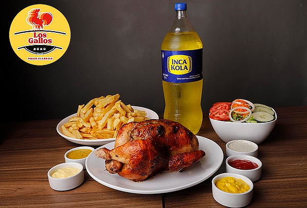 1 Pollo a la Brasa + Papas Fritas + Ensalada + Gaseosa 1.5LT