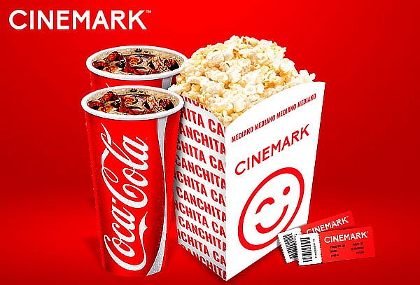 ¡Cinemark! 2 Entradas 2D + Combo para 2 Lunes a Domingo 