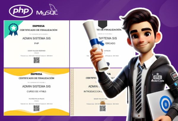 Curso: Genera Certificados y Diplomas con PHP, MySQL y JS