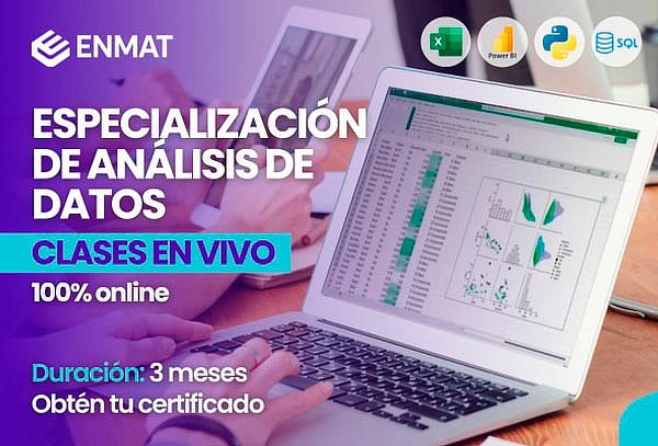 Curso Especialización de Análisis de Datos + Certificado 