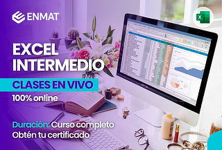 Curso de Excel Intermedio - Clases en Vivo + Certificado