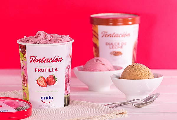02 Potes de Helado GRIDO de 1 Litro c/u 