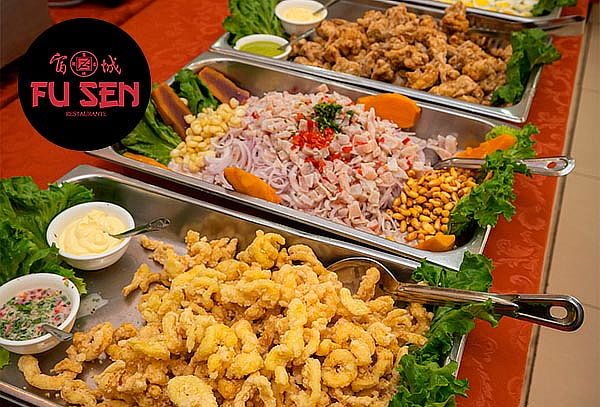 Buffet Oriental + Chicha con Ceviche, Chifa y Postres