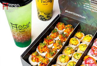 Combo Para 2: 36 Makis + 2 Bubble Tea XL De 750 ml 