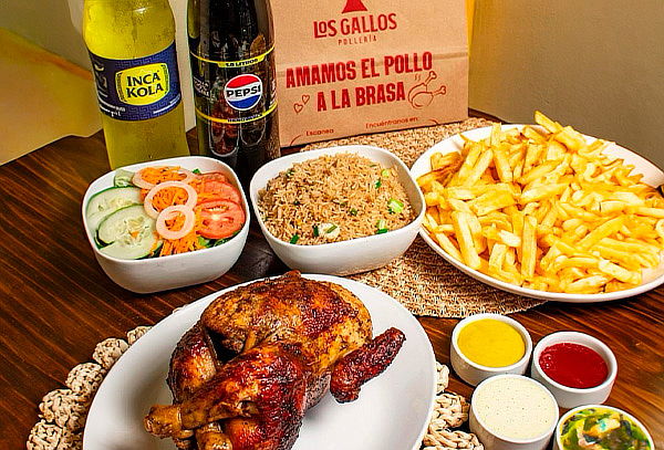 1 Pollo Brasa + Papas + Chaufa + Ensalada + Gaseosa 1.5 L 