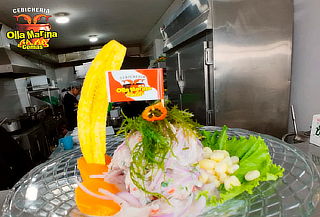 Ceviche de Pescado en la Olla Marina de Comas