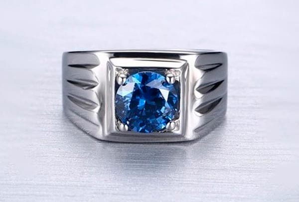 Chevalier para Caballero Plata 950 con Engaste Piedra 