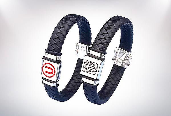Pulseras para Caballeros en Plata 950 con Cuero - 3 Modelos
