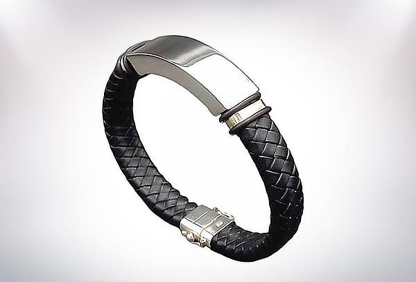 Pulseras para Caballeros en Plata 950 con Cuero - 3 Modelos