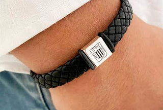 Pulseras para Caballeros en Plata 950 con Cuero - 3 Modelos