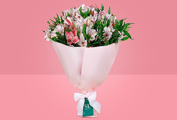 Regala Amor y Color: 01 Ramo de Astromelias + Tarjeta