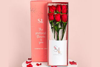 El Detalle Perfecto: 06 Rosas Rojas con Tarjeta y Más