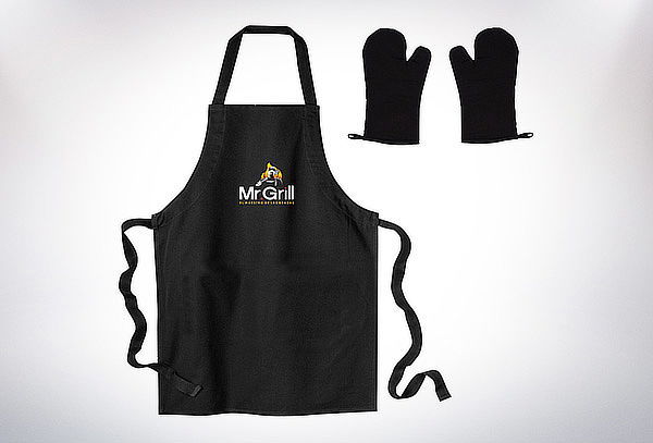 Parrilla Cilíndrica con Tapa + Mandil + Guantes en Mr. Grill