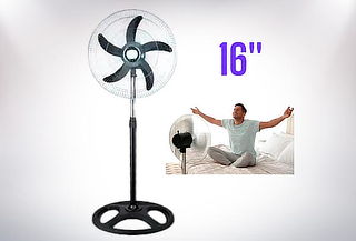Ventilador de Pedestal 16Inch 16Pulgadas Giratorio 5Helices 