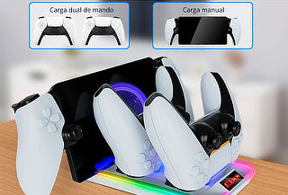 Estación de Carga RGB para Mandos PS5 y Portal PS