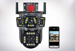 Cámara de Seguridad IP 4 Lentes WiFi con Alarma