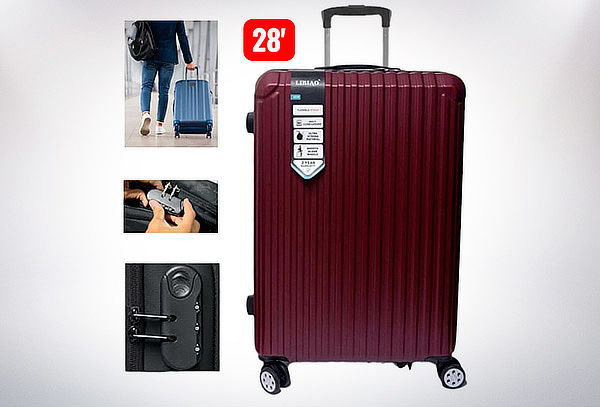 Maleta de 28pulgadas de Policarbonato Soporta hasta 30kg