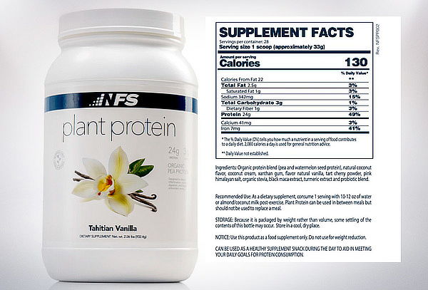 Proteina VEGANA de 900 gramos de NutriForce Sports 