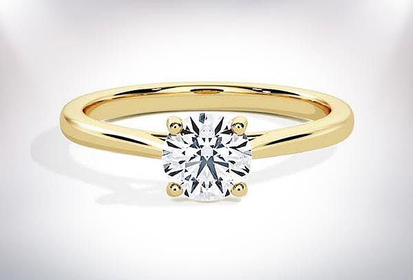 Anillo compromiso: Oro 18k Moissanita o Plata 950 Circonia