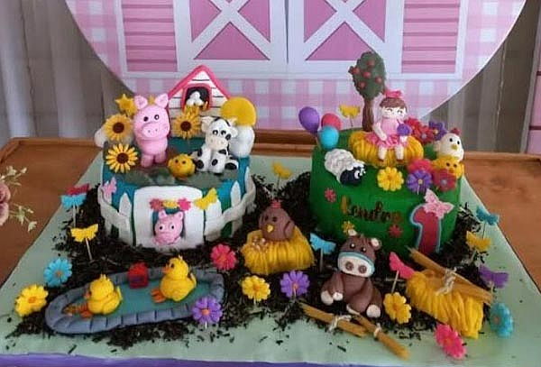 20 Porciones Torta de 1 Piso + Cupcakes +Galletas y Más