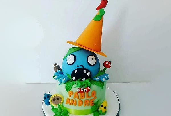 Torta 1 Piso en Masa Elástica + Cupcake + Galletas y Más