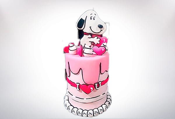 Mini Torta Comic San Valentín 14 cm + Globo Metálico