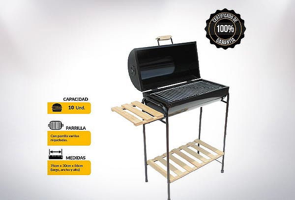 Parrilla Cilíndrica con Tapa en Mr. Grill