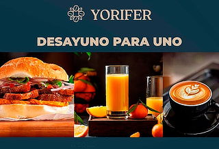 1 Pan con Chicharrón de 250 g + 1 Jugo o 1 Café